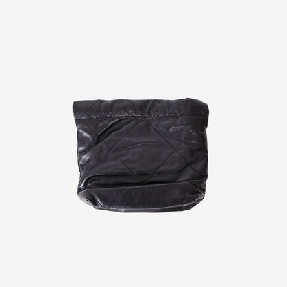 Chanel 22 Mini in Black Shiny Calfskin with Gold Hardware