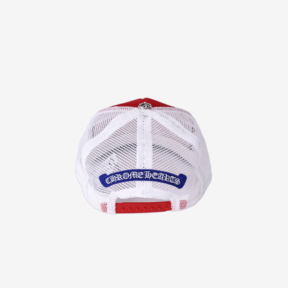 Chrome Hearts Hollywood Triple Cross Trucker Hat "King Taco 4th of July" in Red/Blue/White