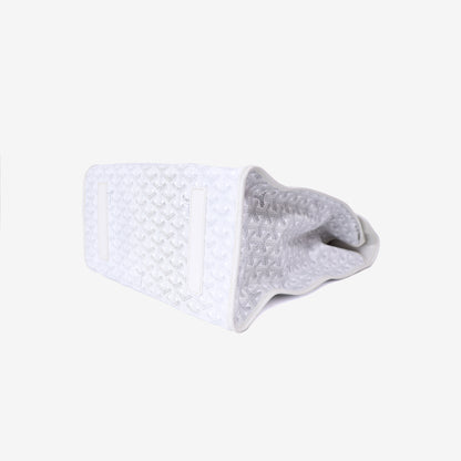 Goyard Saint Léger Backpack in White Goyardine Canvas with Chevroches Calfskin Trim with Silver Hardware bottom side view
