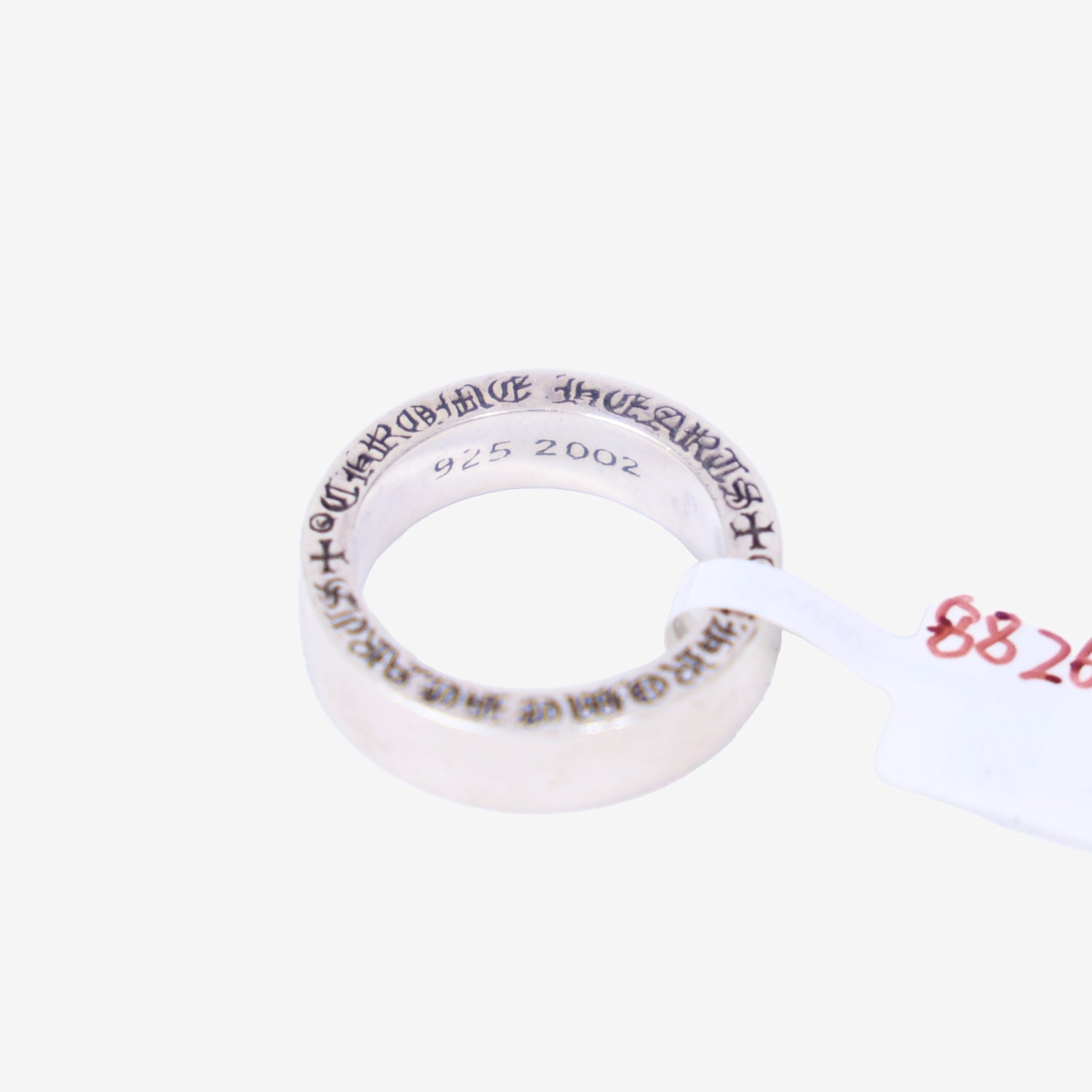 Chrome Hearts Forever Spacer Ring in Silver Sterling Silver front view