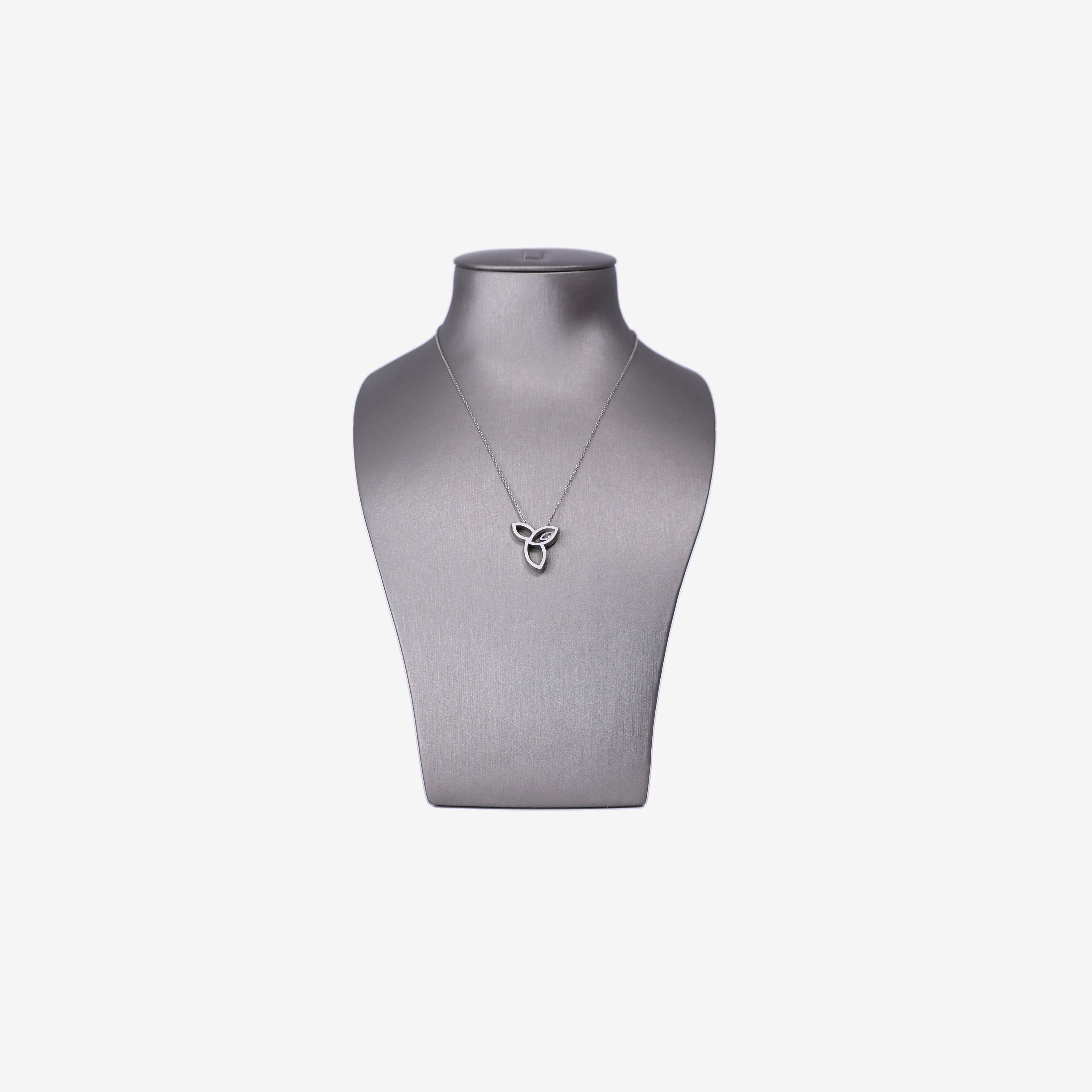 Harry Winston Lily Cluster Diamond Pendant in White Gold with Diamond back view