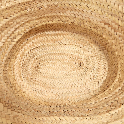 Celine Classic Panier Bag in Braided Palm and Calfskin Leather