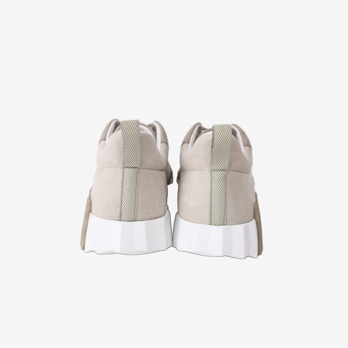Hermes shoesHermès Bouncing Sneakers in Beige Calfskin and Suede Goatskin back view