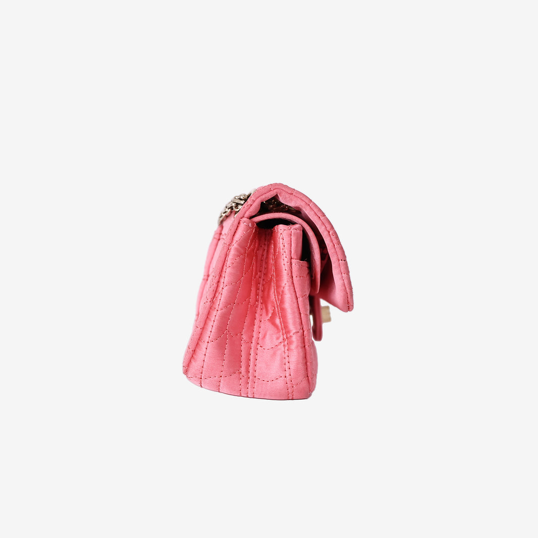 Chanel 2.55 Bag in Pink Satin with Gold Hardware