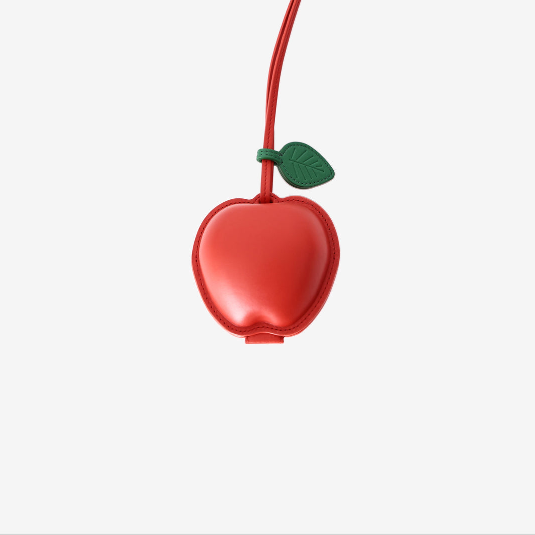 Chanel Apple Mini Bag Charm in Red Lambskin with Gold Hardware