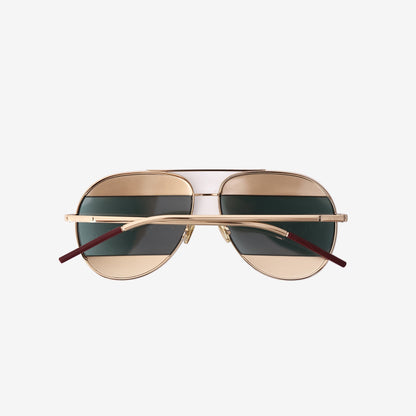 Dior Split 1 Aviator Sunglasses in Gold-Tone Metal
