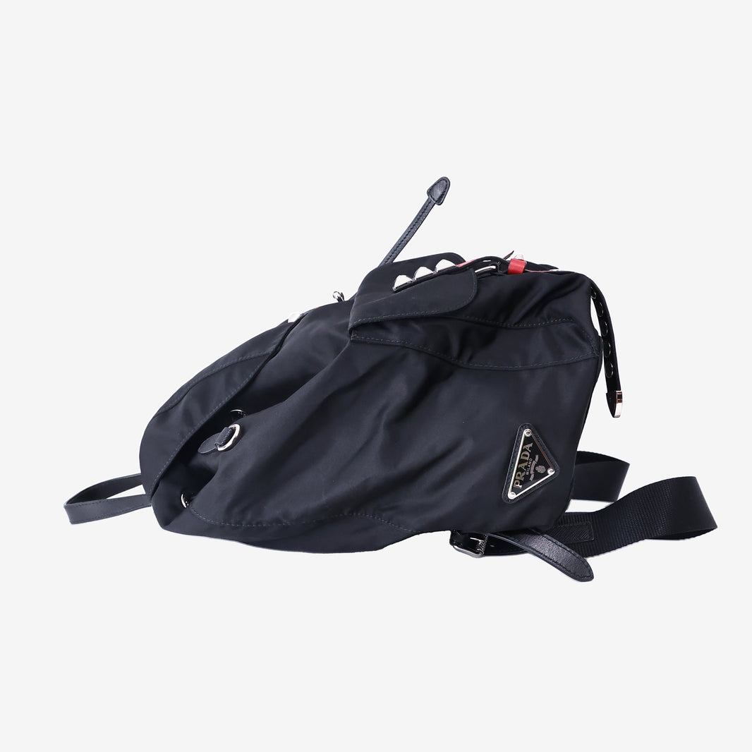 Prada Elektra New Vela Backpack in Black Nylon
