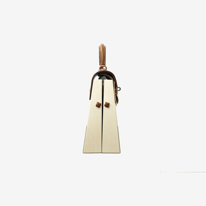 *RARE* Hermès Limited Edition Kellywood Perspective Cavalière Kelly 22 in Multicolour Mixed Leathers with Palladium-Plated Hardware
