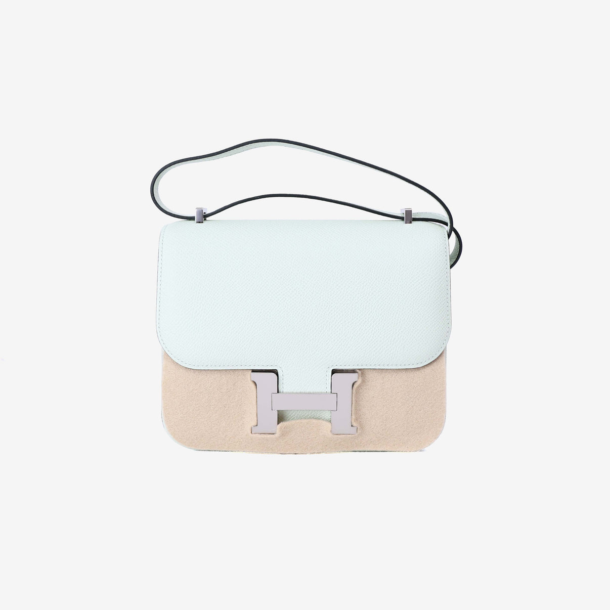 Hermès Constance 18 in Vert Fizz Epsom Leather with Palladium Hardware front view