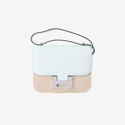 Hermès Constance 18 in Vert Fizz Epsom Leather with Palladium Hardware front view