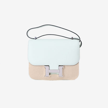Hermès Constance 18 in Vert Fizz Epsom Leather with Palladium Hardware front view