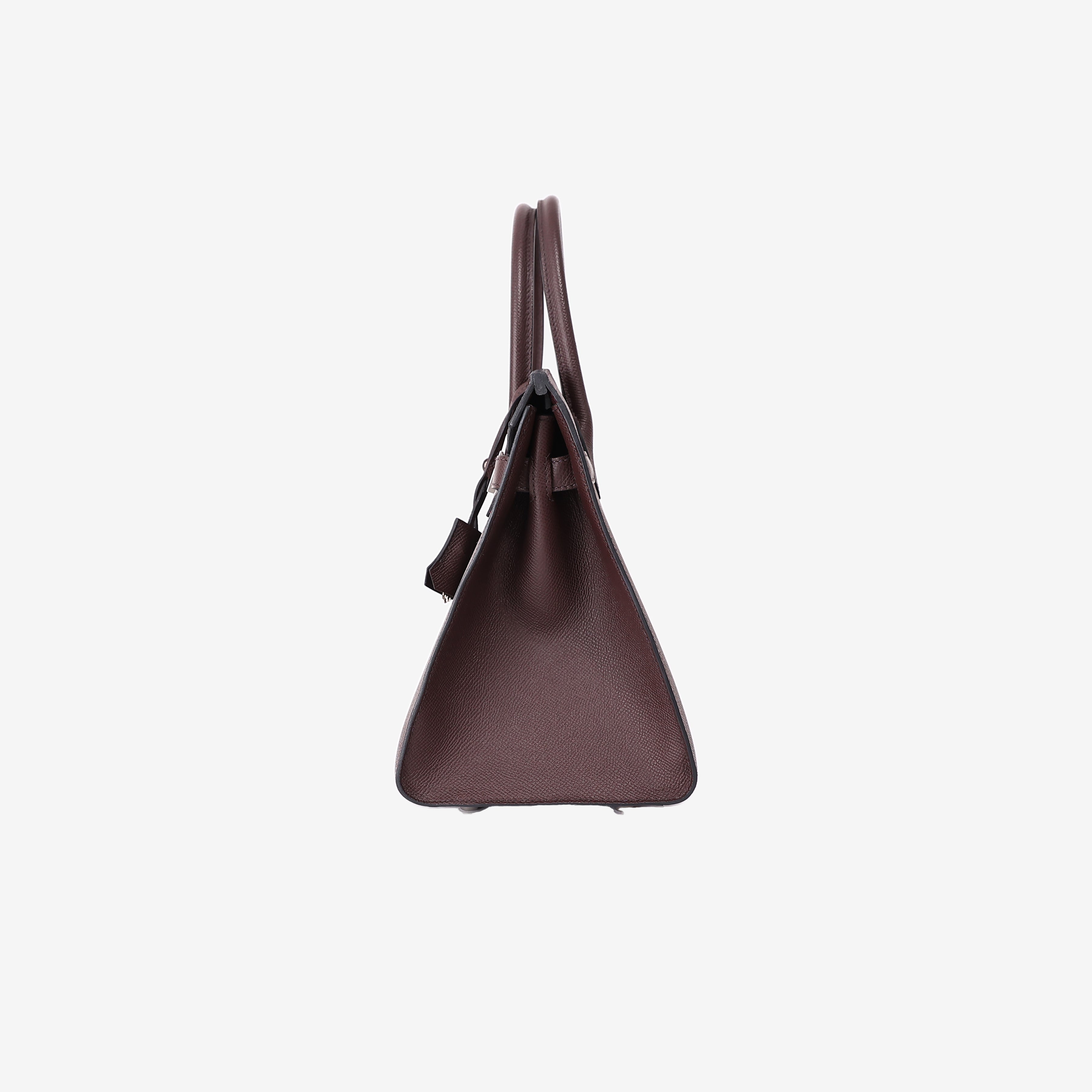 Hermès Birkin 30 in Bordeaux Epsom Leather with Palladium Hardware side view
