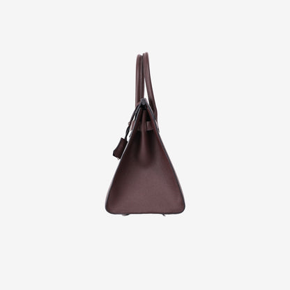 Hermès Birkin 30 in Bordeaux Epsom Leather with Palladium Hardware side view