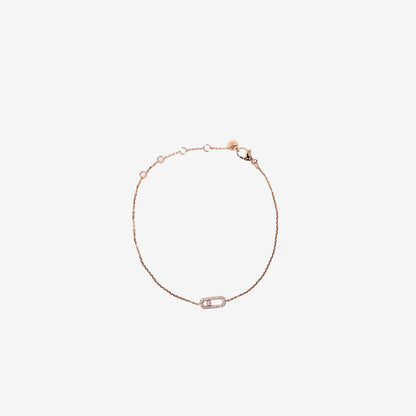 Messika Move Uno Bracelet in 18K Rose Gold with Snaplink