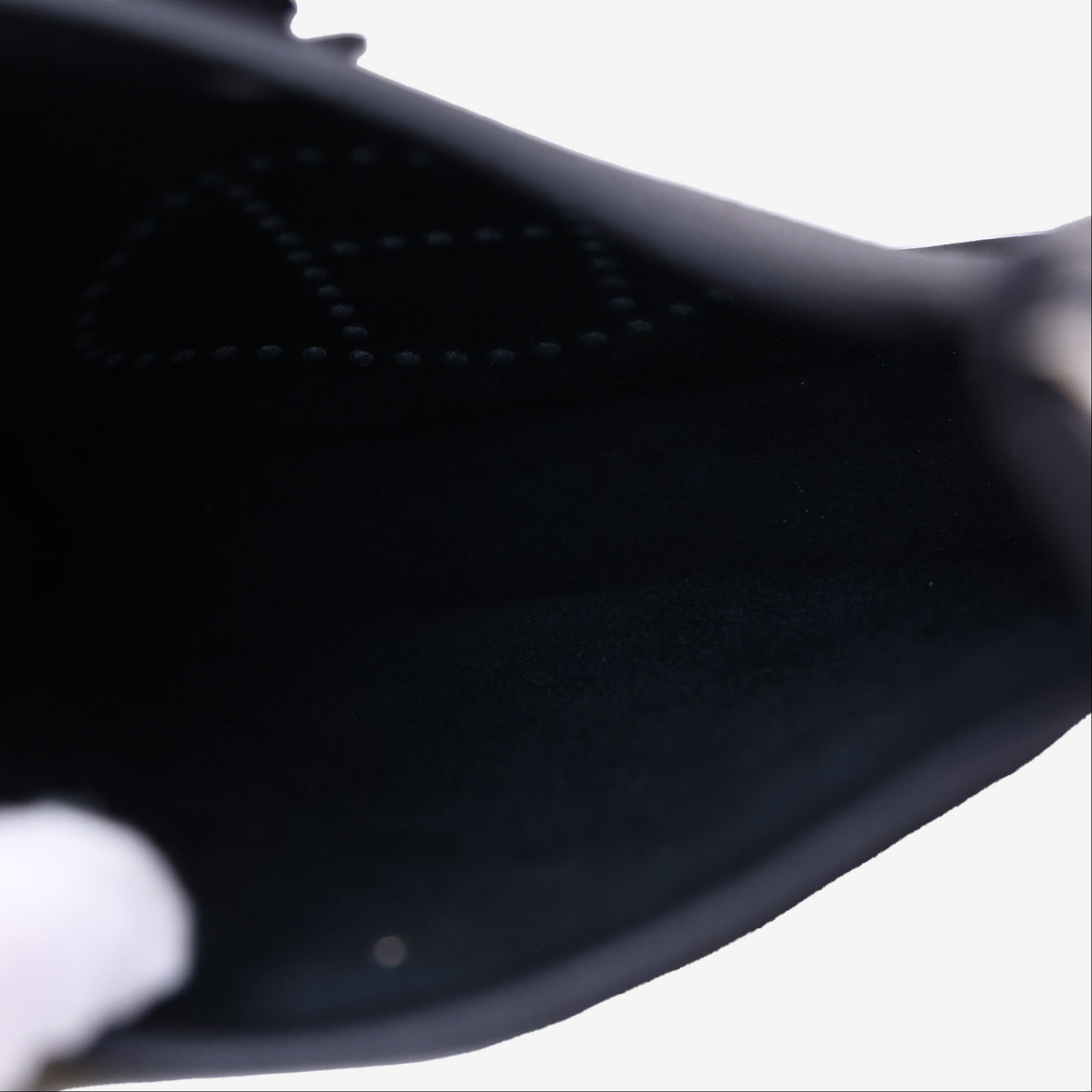 Hermès Evelyne 16 in Noir Clemence Leather with Palladium Hardware interior view