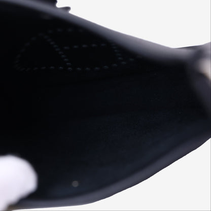 Hermès Evelyne 16 in Noir Clemence Leather with Palladium Hardware interior view