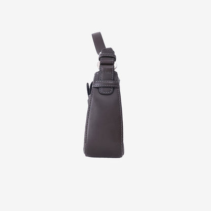 Loewe Suede Anagram Baguette Shoulder Bag in Grey Calfskin Suede