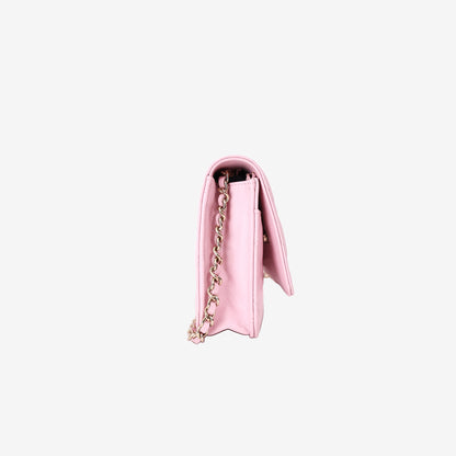 Chanel Wallet on Chain in Pink Caviar Leather with Gold Hardware