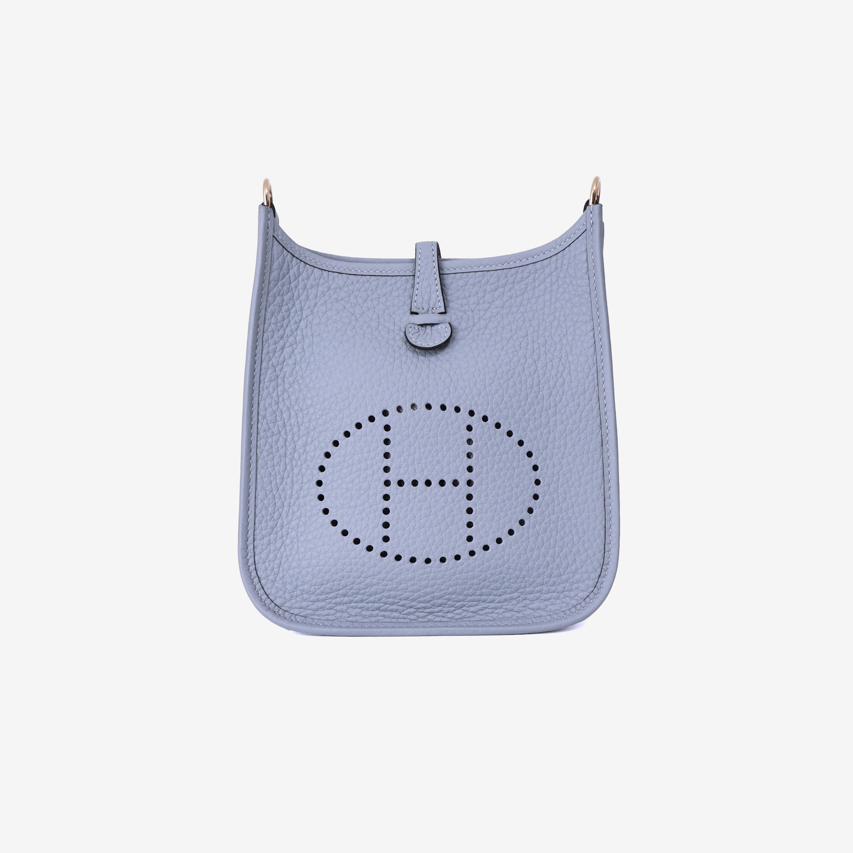 Hermès Evelyne 16 in Gris Pantin Clemence Leather with Gold Hardware front view