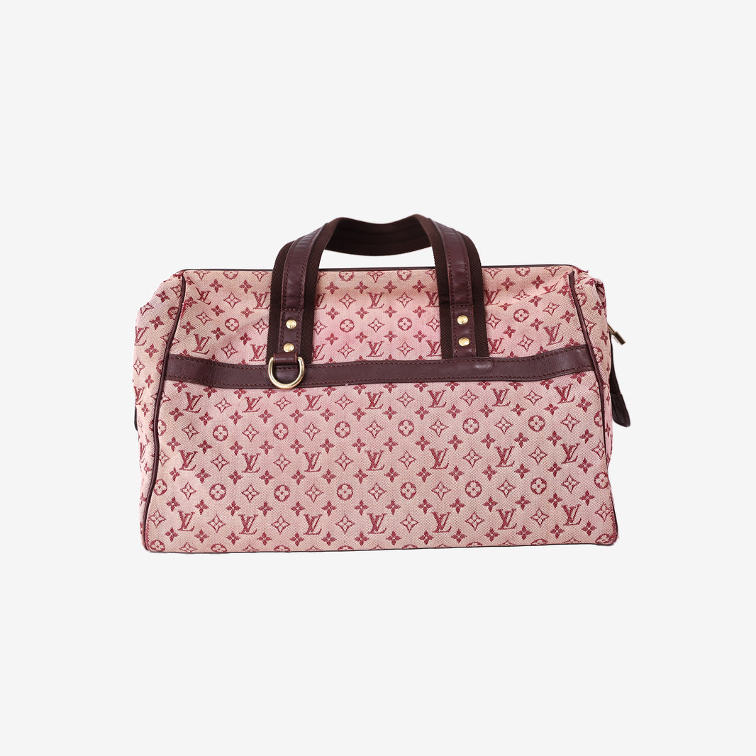 Louis Vuitton Josephine GM Satchel in Cherry Pink Mini Monogram Canvas with Gold Hardware