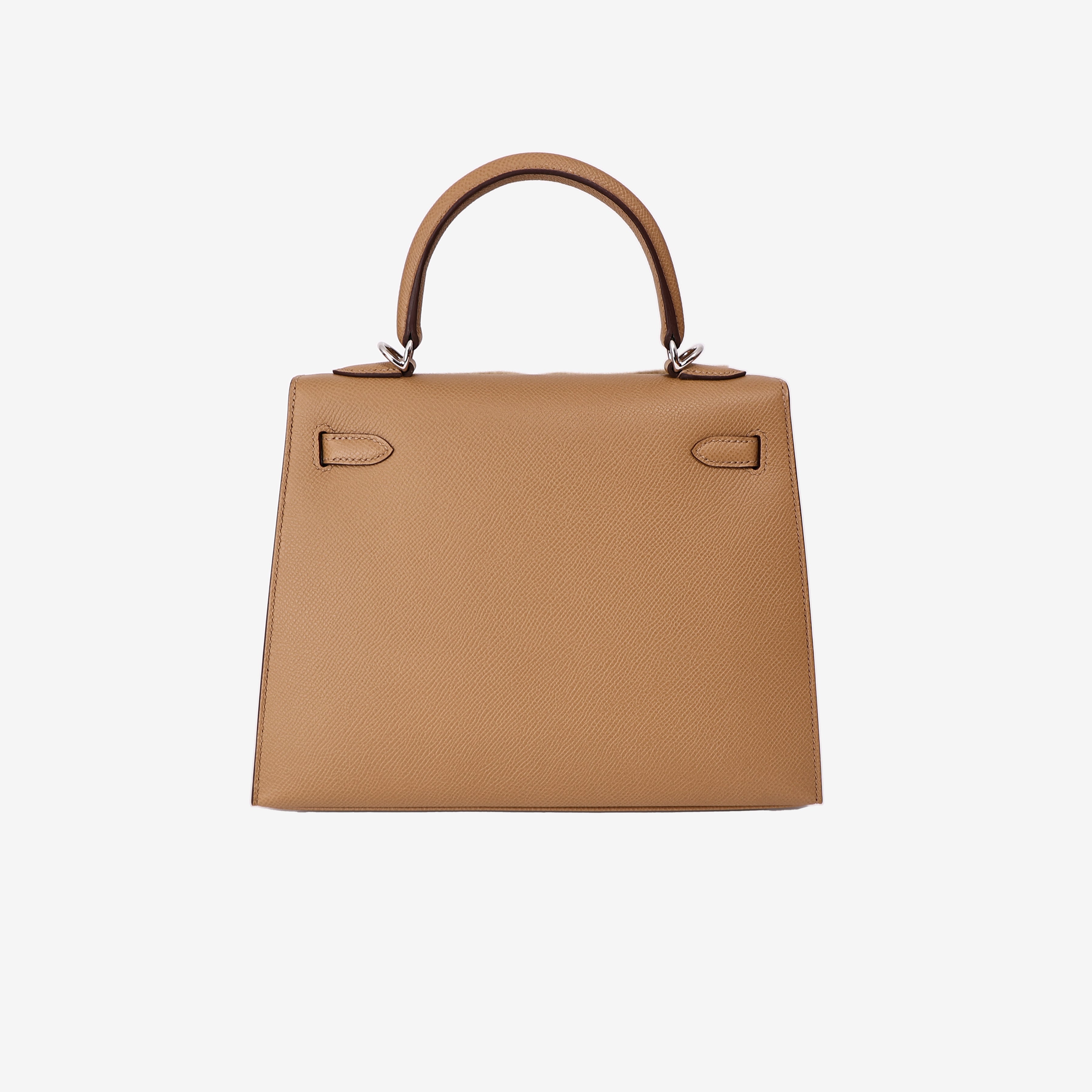 Hermès Kelly 25 in Biscuit Epsom Leather with Palladium Hardware back view