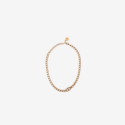 Dior 30 Montaigne Thin Choker Necklace in Gold-Tone Metal