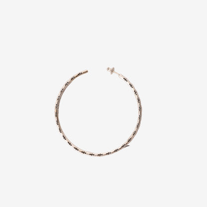 Chrome Hearts Tiny E Hoop Earring in Silver