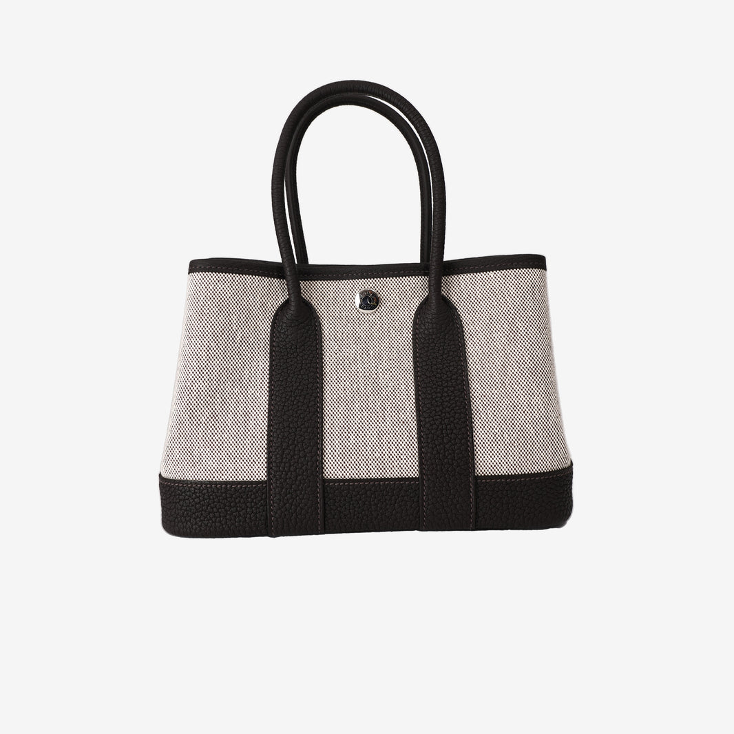 Hermès Neo Garden Party 23 in Ecru/Terre Toile H Viking and Veau Negonda Leather with Palladium-Plated Hardware (Contact to Enquire)
