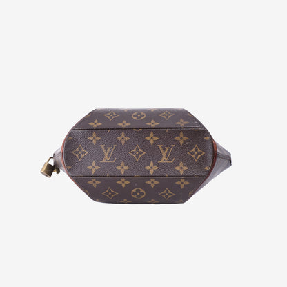 Louis Vuitton Ellipse PM Bag in Brown Monogram Coated Canvas with Gold Hardware