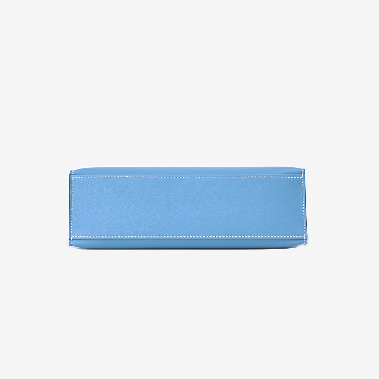 Hermès Kelly Pochette in Bleu Jean Swift Leather with Gold Hardware bottom view