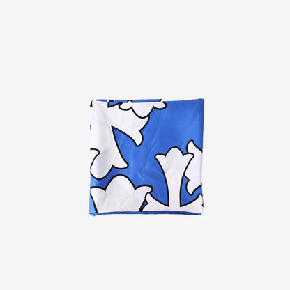 Chrome Hearts Cemetery Cross Silk Scarf in Blue/White Silk