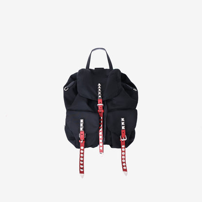 Prada Elektra New Vela Backpack in Black Nylon