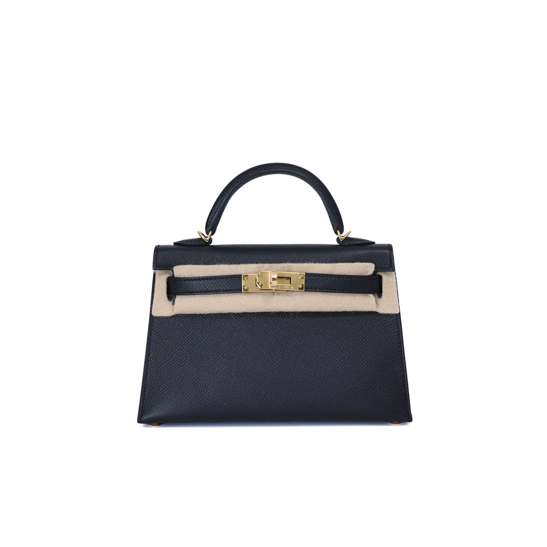 Hermès Mini Kelly 20 in Noir Epsom Leather with Gold Hardware (Contact to Enquire)