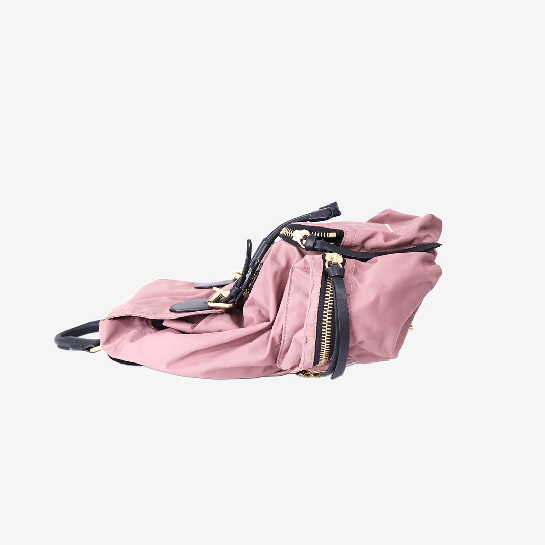 Burberry Medium Rucksack Backpack in Mauve Pink Nylon