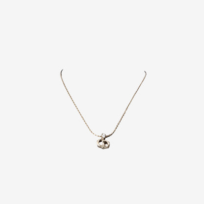 Dior CD Logo Necklace in Gold-Tone Metal with Rhinestones