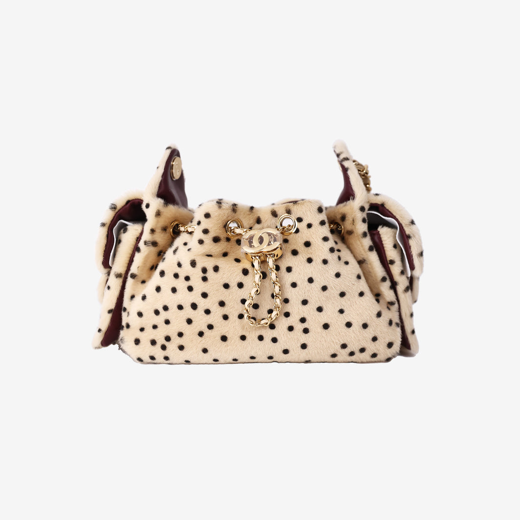 *HOT* Chanel 26A Matthieu Blazy 25 Mini Handbag in Light Beige/Black Lambskin Leather with Gold Hardware