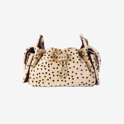 *HOT* Chanel 26A Matthieu Blazy 25 Mini Handbag in Light Beige/Black Lambskin Leather with Gold Hardware