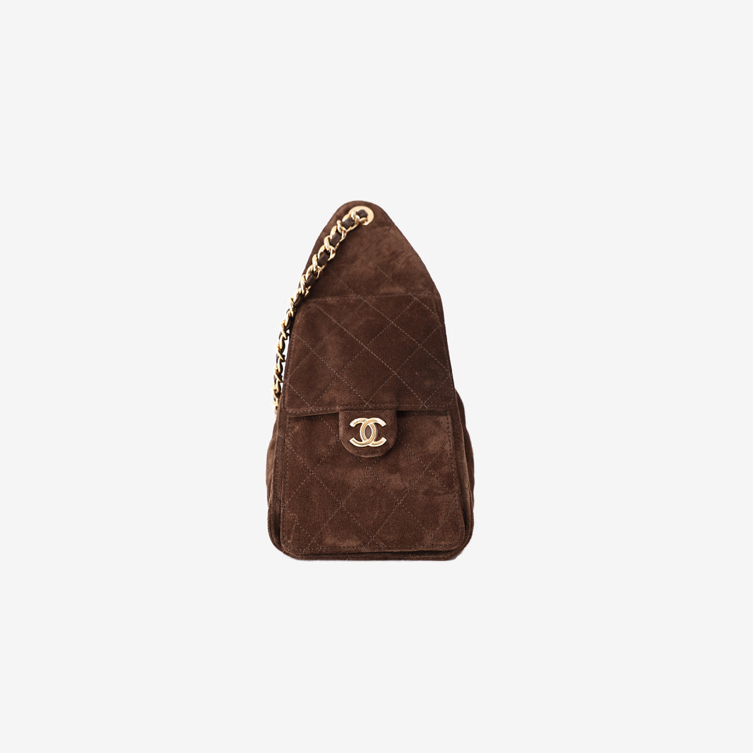 Chanel 26K 25 Hobo Bag Small in Brown Suede with Gold Hardware (Contact to Enquire)