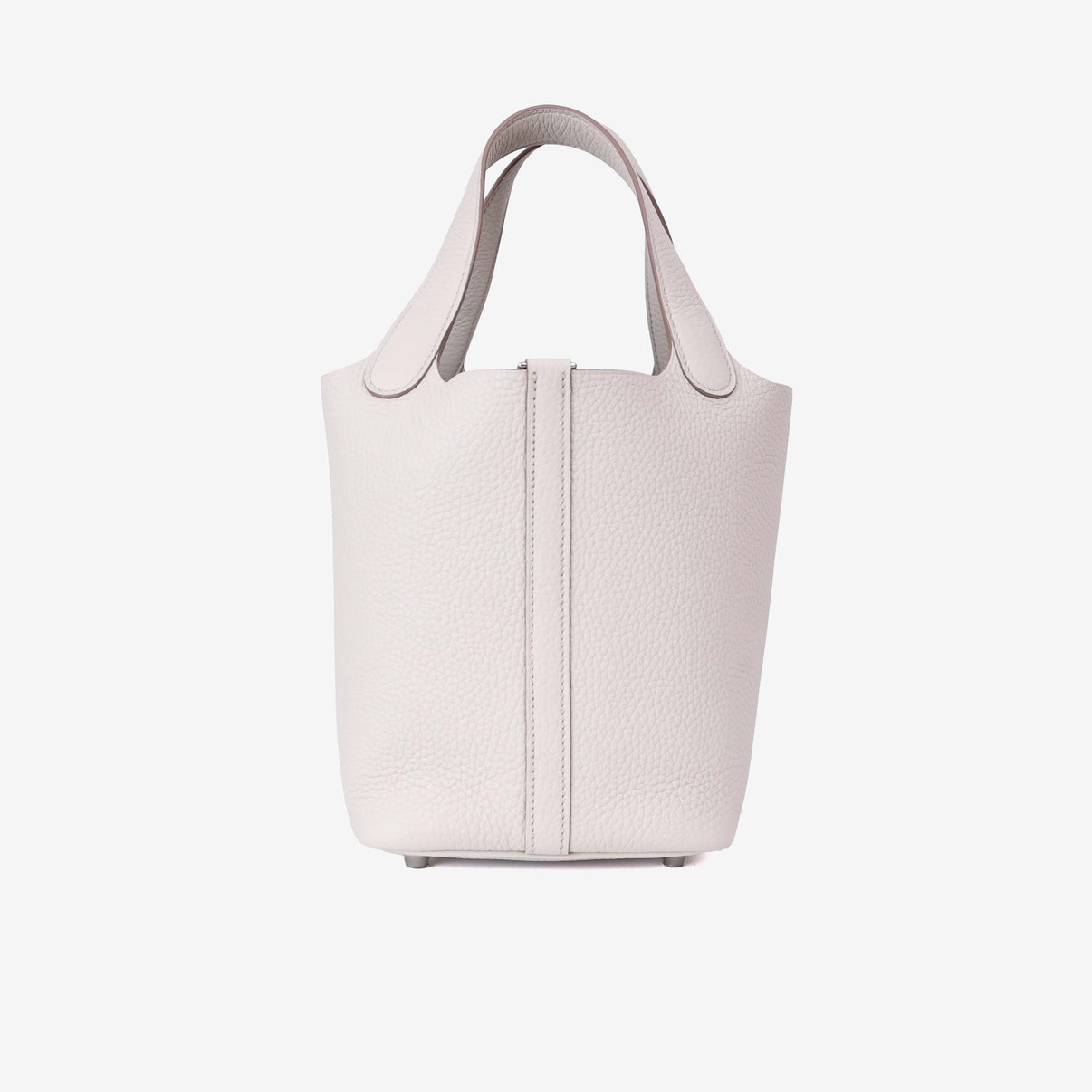 Hermès Picotin 18 in Beton Clemence Leather Palladium Hardware front view