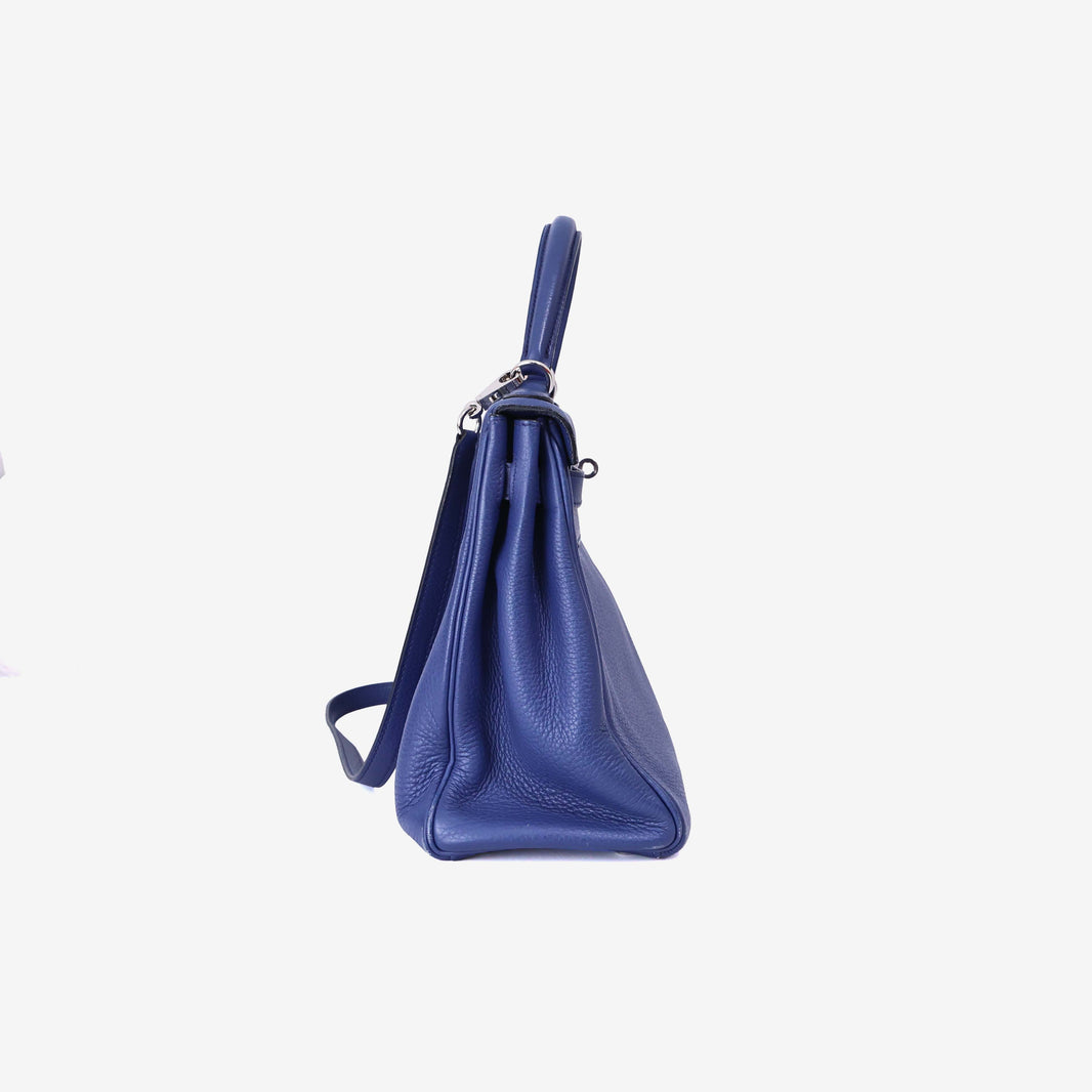 Hermès Kelly 32 in Bleu Togo Leather with Palladium Hardware (Contact to Enquire)