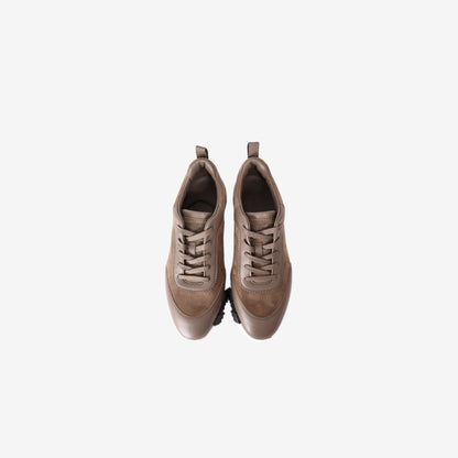 Hermès Bouncing Sneakers in Etoupe Suede and Calfskin (Size 42) (Contact to Enquire)