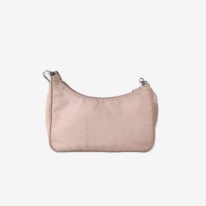 Prada Re-Edition 2005 Re-Nylon Bag in Beige with Silver Hardware
