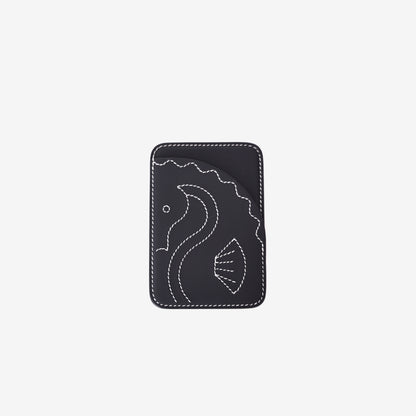Hermès Seahorse MagSafe Card Holder in Caban Swift Calfskin