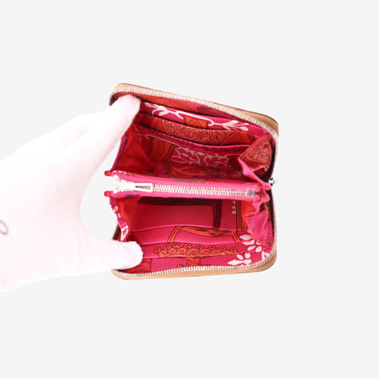 Hermès Silk'In Compact Wallet in Gold Epsom Leather with Palladium Hardware