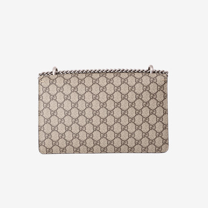 Gucci Dionysus Shoulder Bag in Beige GG Supreme Canvas with Gold Hardware
