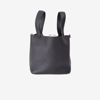 Hermès Picotin 18 in Noir Clemence Leather with Palladium Hardware