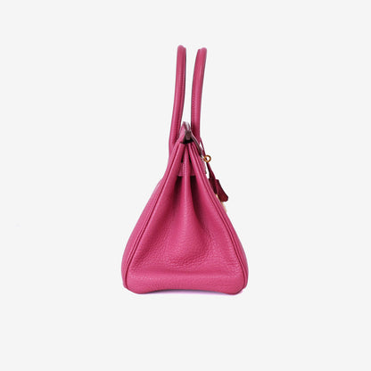 Hermès Birkin 30 in Rose Pourpre Togo Leather with Gold Hardware side view