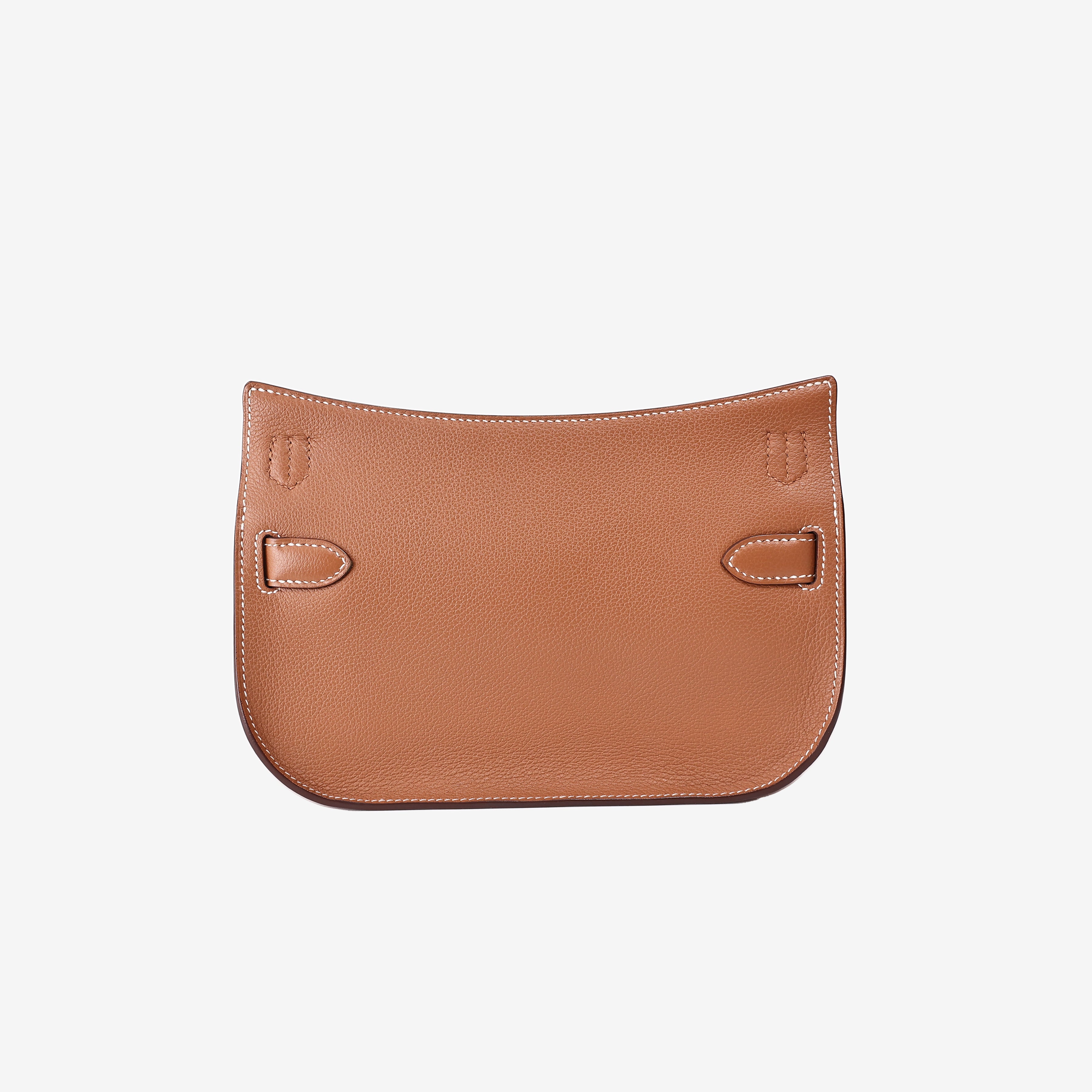Hermès Jypsière in Gold Evercolor Leather with Gold Hardware back view
