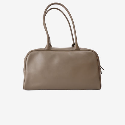 Chanel Large Bowling Bag in Dark Khaki Calfskin Leather with Gold Hardware (Contact to Enquire)