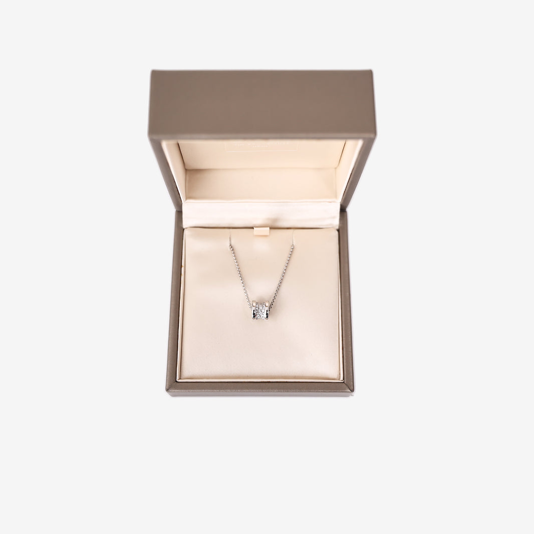 Bvlgari Diamond Pendant Necklace in White Gold